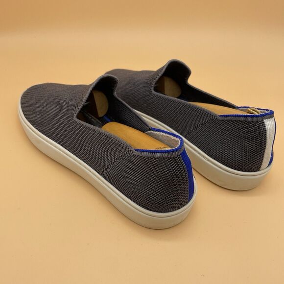 Rothy's The Original Slip On Sneaker Women’s 8.5 Athletic Boat Shoe Blue Stripe - Picture 15 of 16